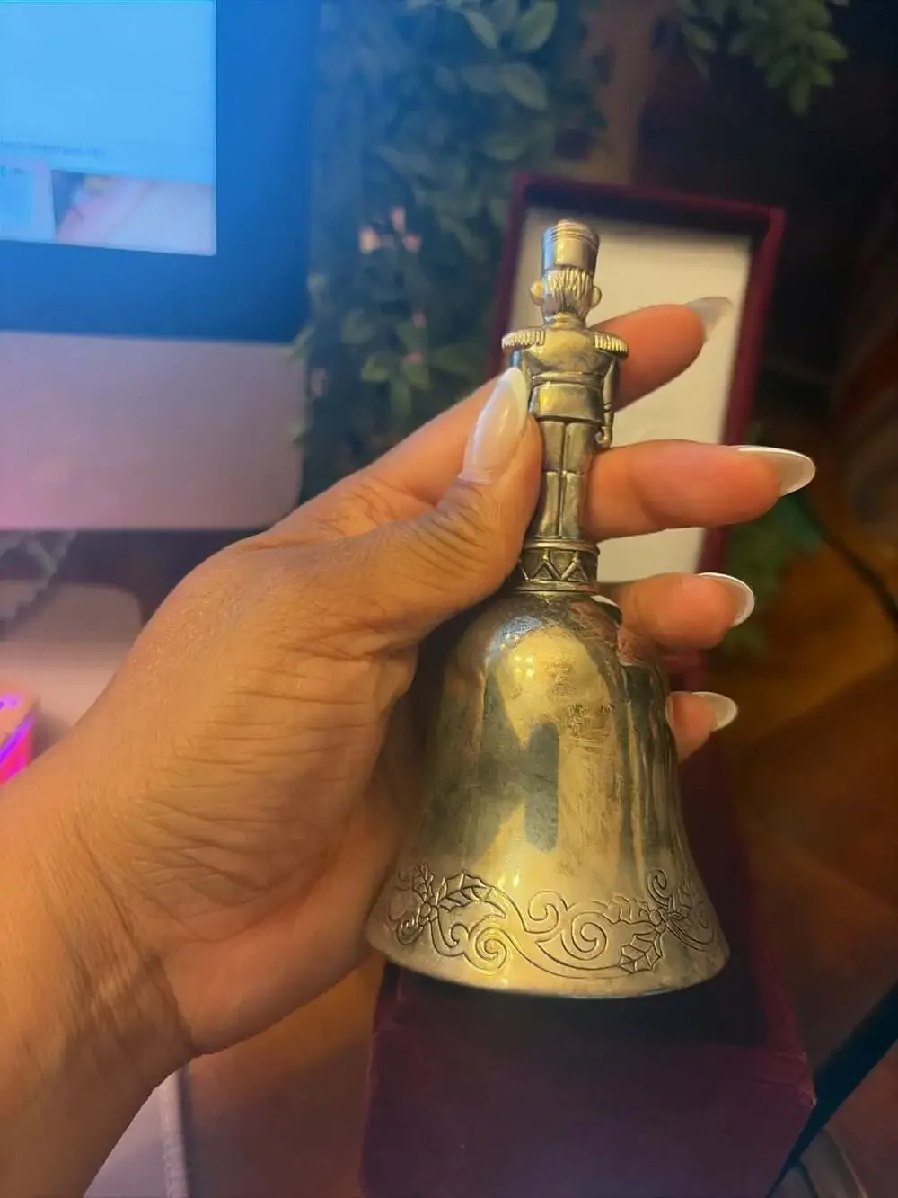 Silver Treasures by Godinger 2001 Christmas Nutcracker Soldier Silverplate Bell